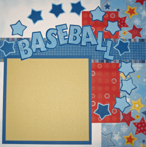 Baseball Layout using Fanfare Papers