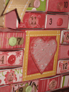 Close up Valentines Advent Calendar