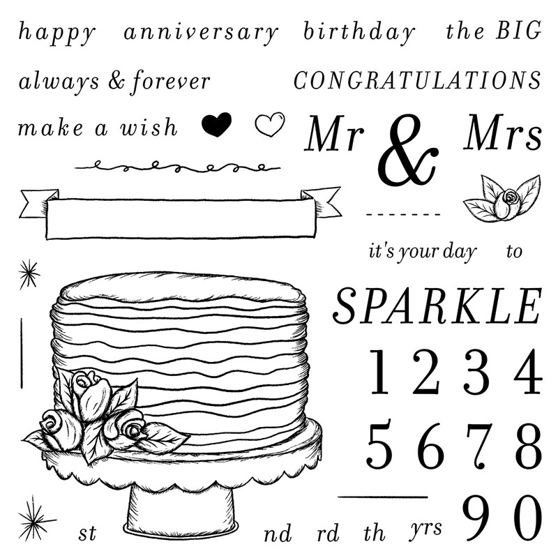 CTMH It's Your Day To Sparkle Stamp Set