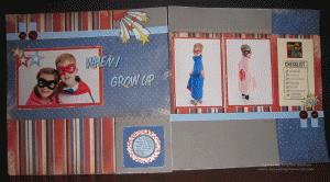 When I Grow Up Superhero Layout