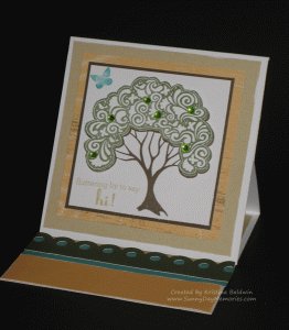 A Tree Easel Card side view
