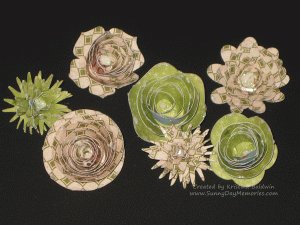 Art Philosophy Green Flower Pins