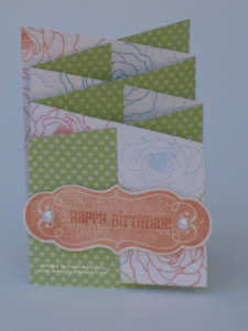 Accordian Fold Happy Birthday Card