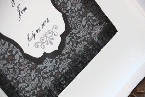 Closeup Wedding Shadow Box