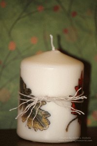 Seasons & Nature Stamped Candle
