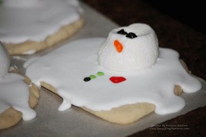 Melting Snowman Sugar Cookie