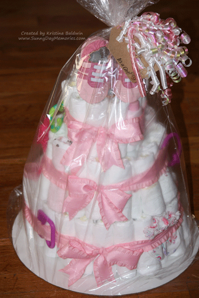 Baby Girl Diaper Cake