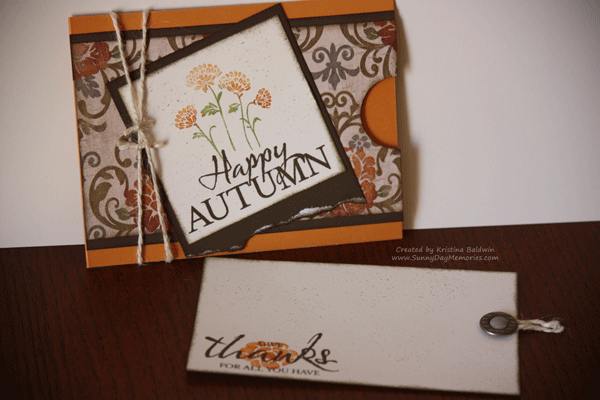 Happy Autumn Pocket Card with Tag