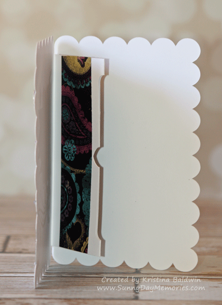 Inside Cricut Artiste Scallop Gift Card Holder