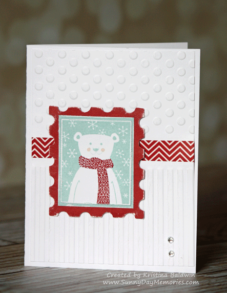 Polar Bear Home for the Holidays Card