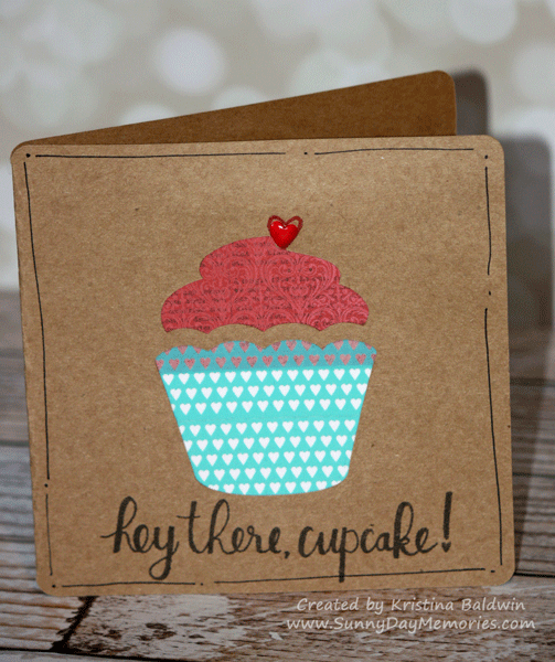 Cutie Pie Cricut Artiste Cupcake Card