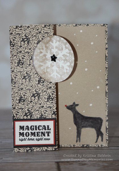 Artfully Sent Snowflake Deer Card
