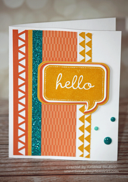 Cricut Artiste Hello Card