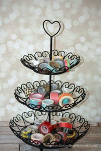 3-tier heart basket stand for embellishments