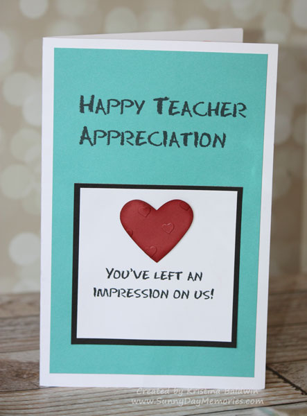 Thumbprint Teacher Appreciation Card