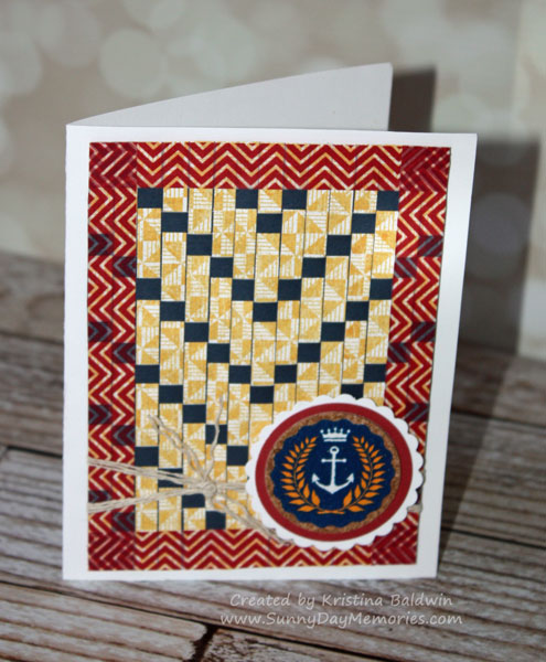 Nautical Paper Weaved Father's Day Card