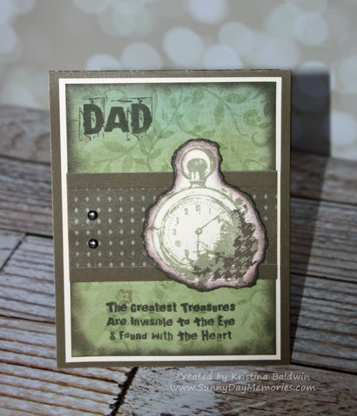Pocket Watch Father's Day Card
