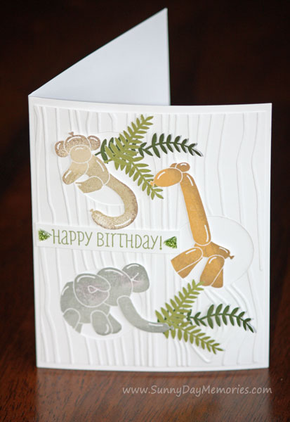 Balloon Animals Birthday Card