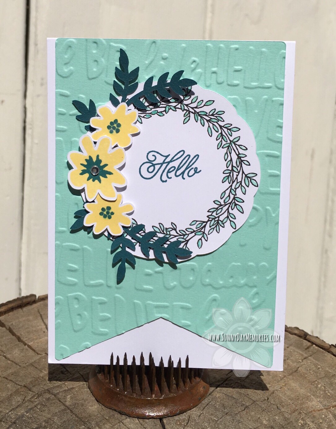 Hello Wreath Card