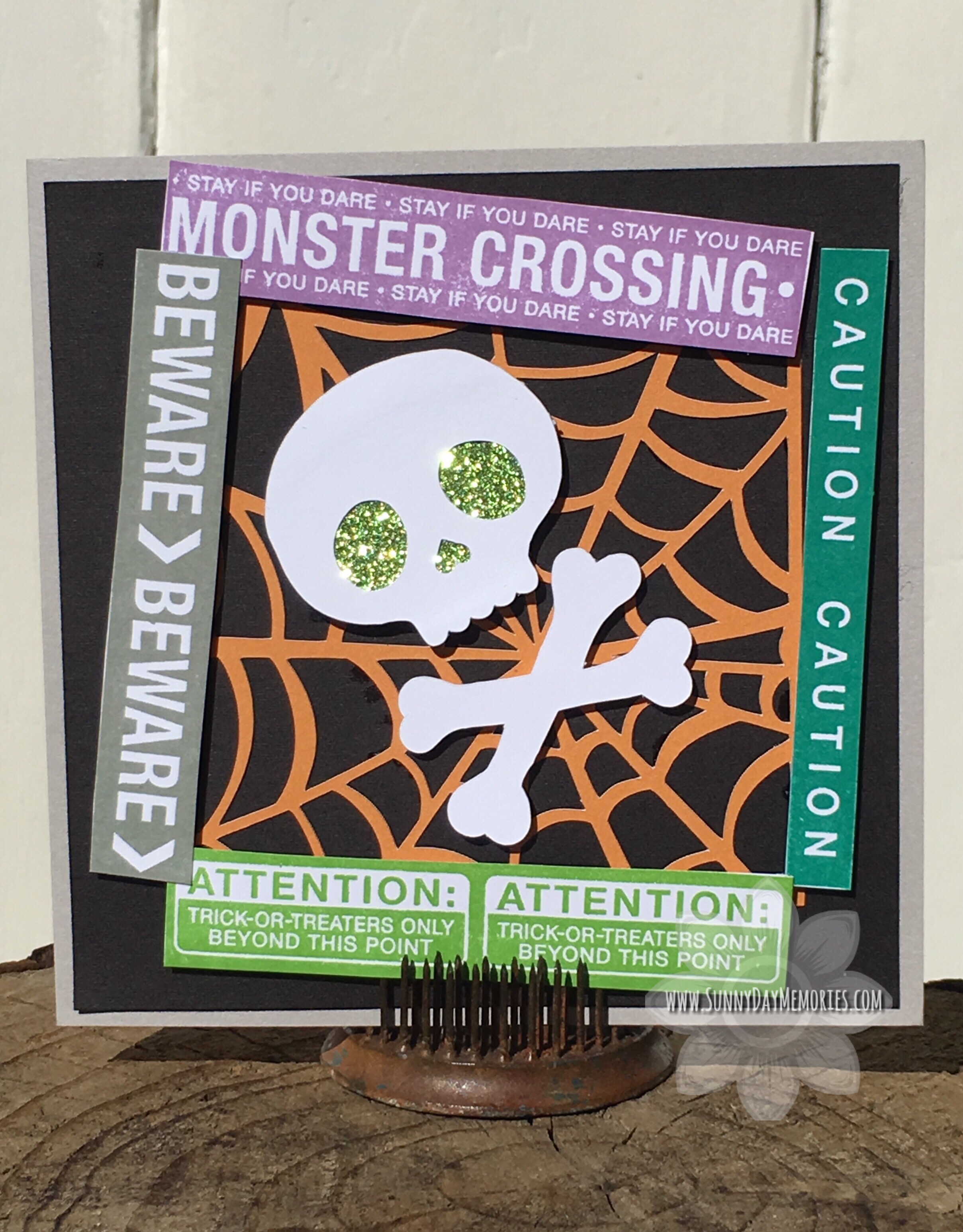 Monster Crossing Halloween Card