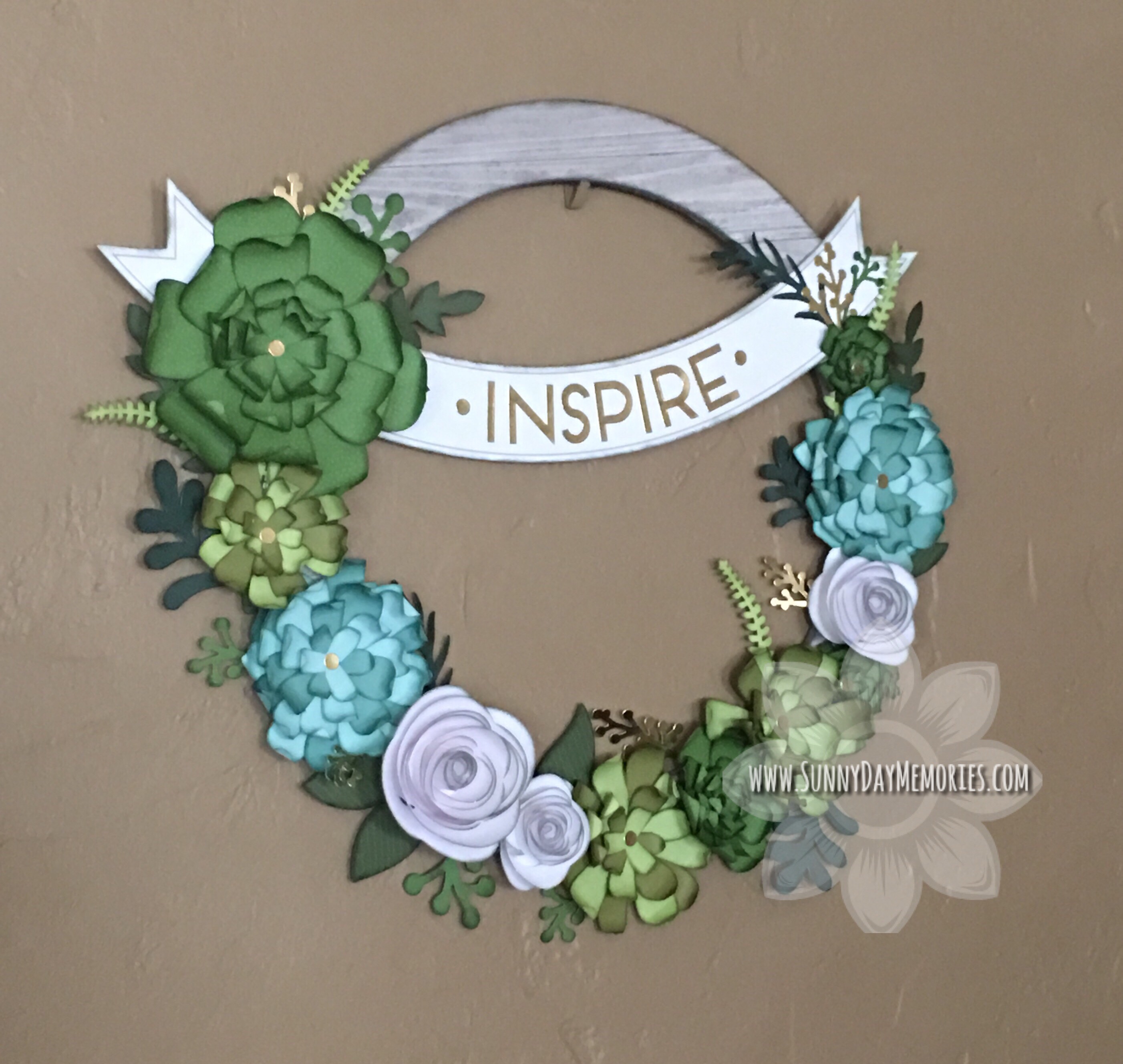 Angled Welcome Home Wreath