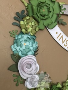 Closeup of Welcome Home Wreath