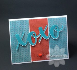 Another Altered XOXO Valentine Card