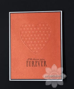 Cranberry Die Cut Heart Card