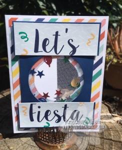 Open Let's Fiesta Shaker Card