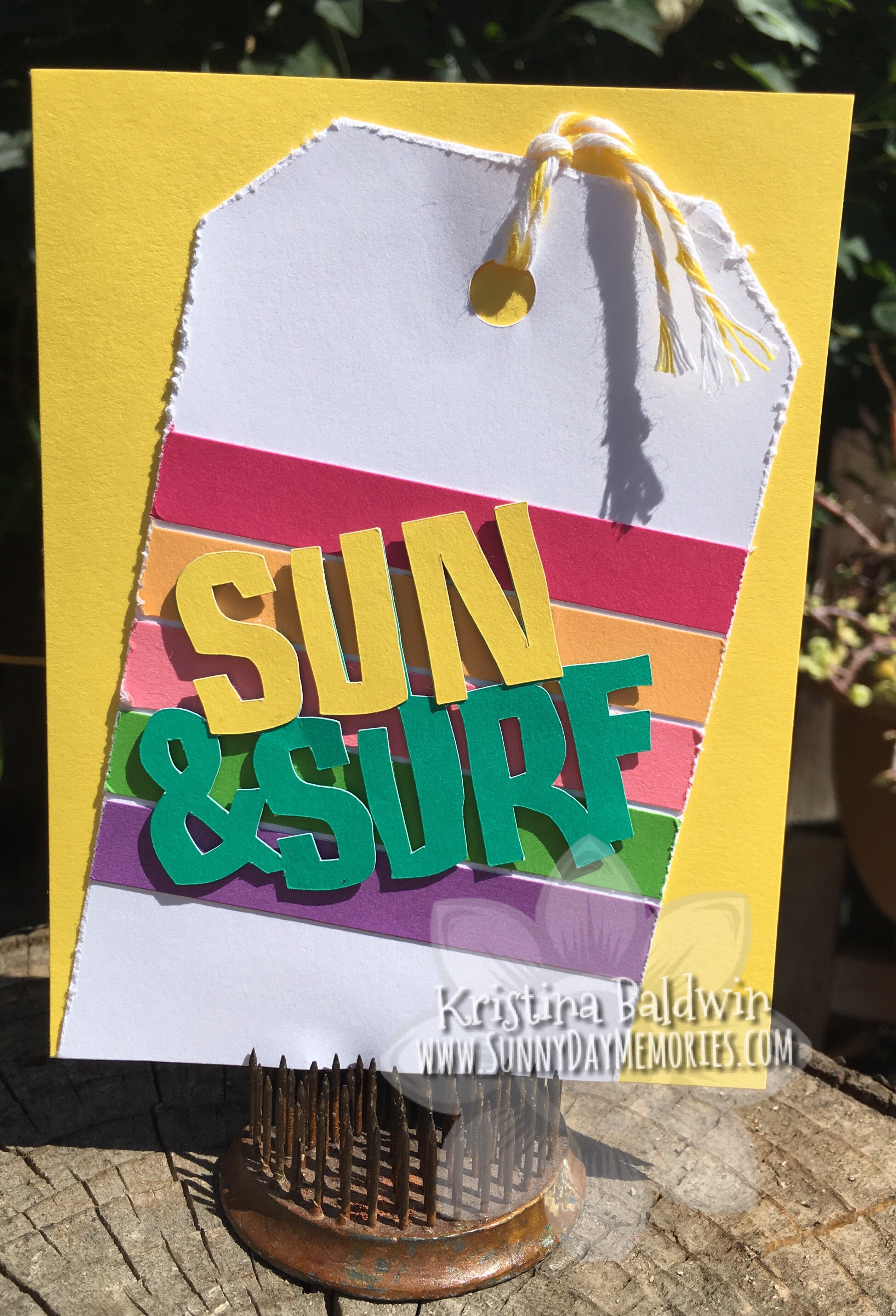 Sun & Surf Cricut Flower Market Card