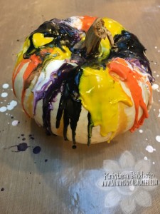 Finished Melted Crayon Pumpkin