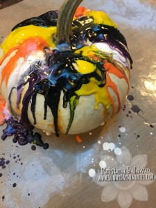 Finished Melted Crayon Pumpkin