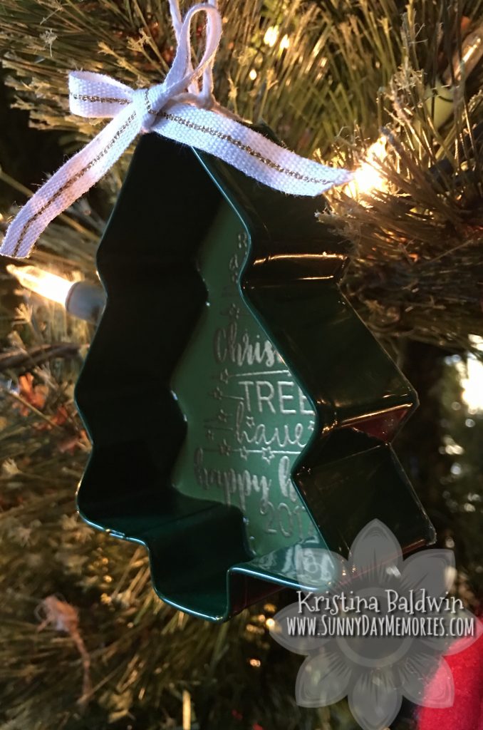 Side View Christmas Tree Cookie Cutter Ornament