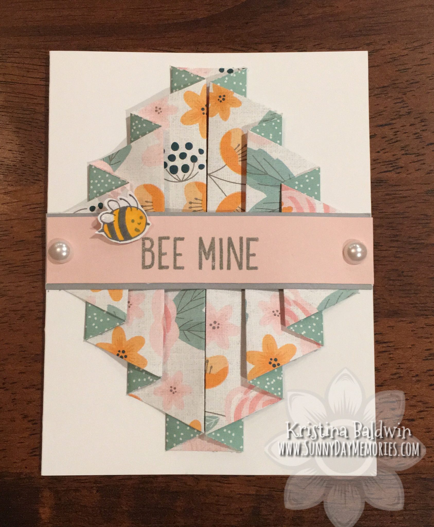 Bee Mine Pleated Card