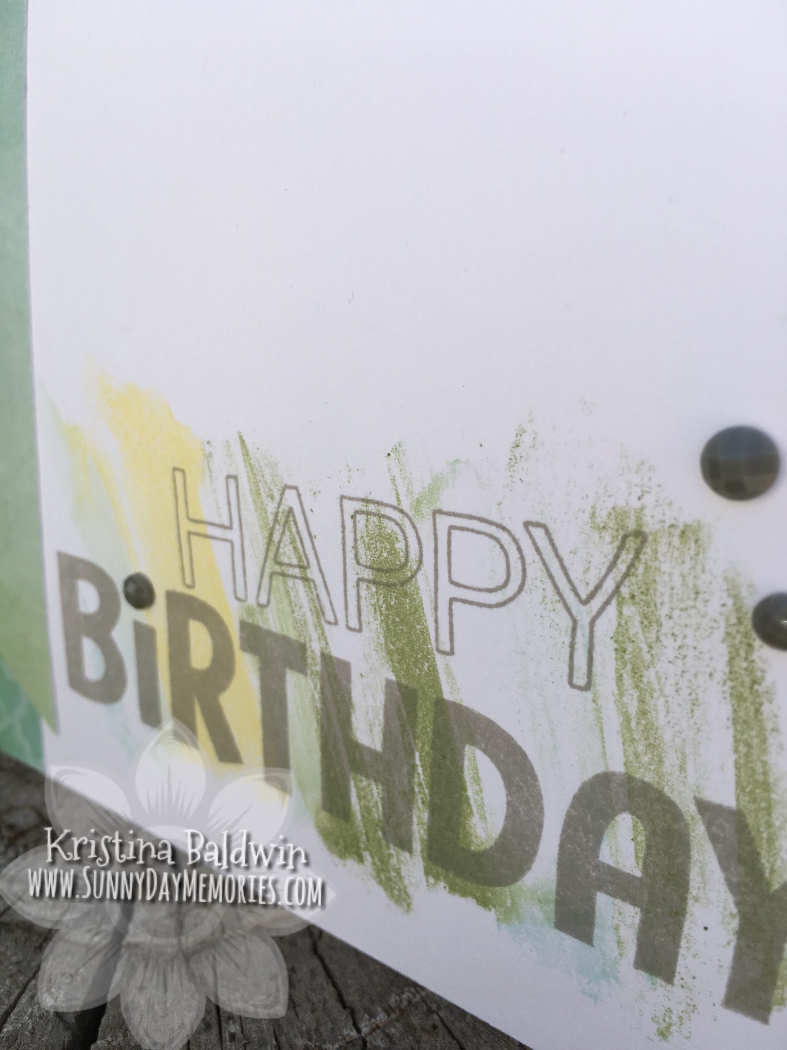 Close-up Alcohol Marker Transfer Technique Birthday Card