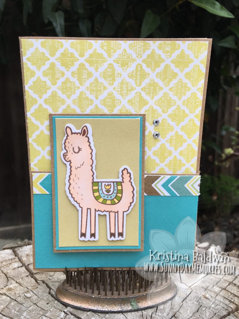 Llama Fun Fold Card