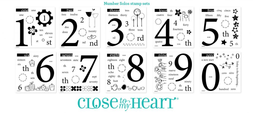 CTMH's Number Solos Stamp Sets