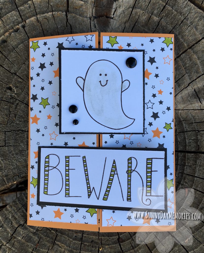 Beware Halloween Ghost Card