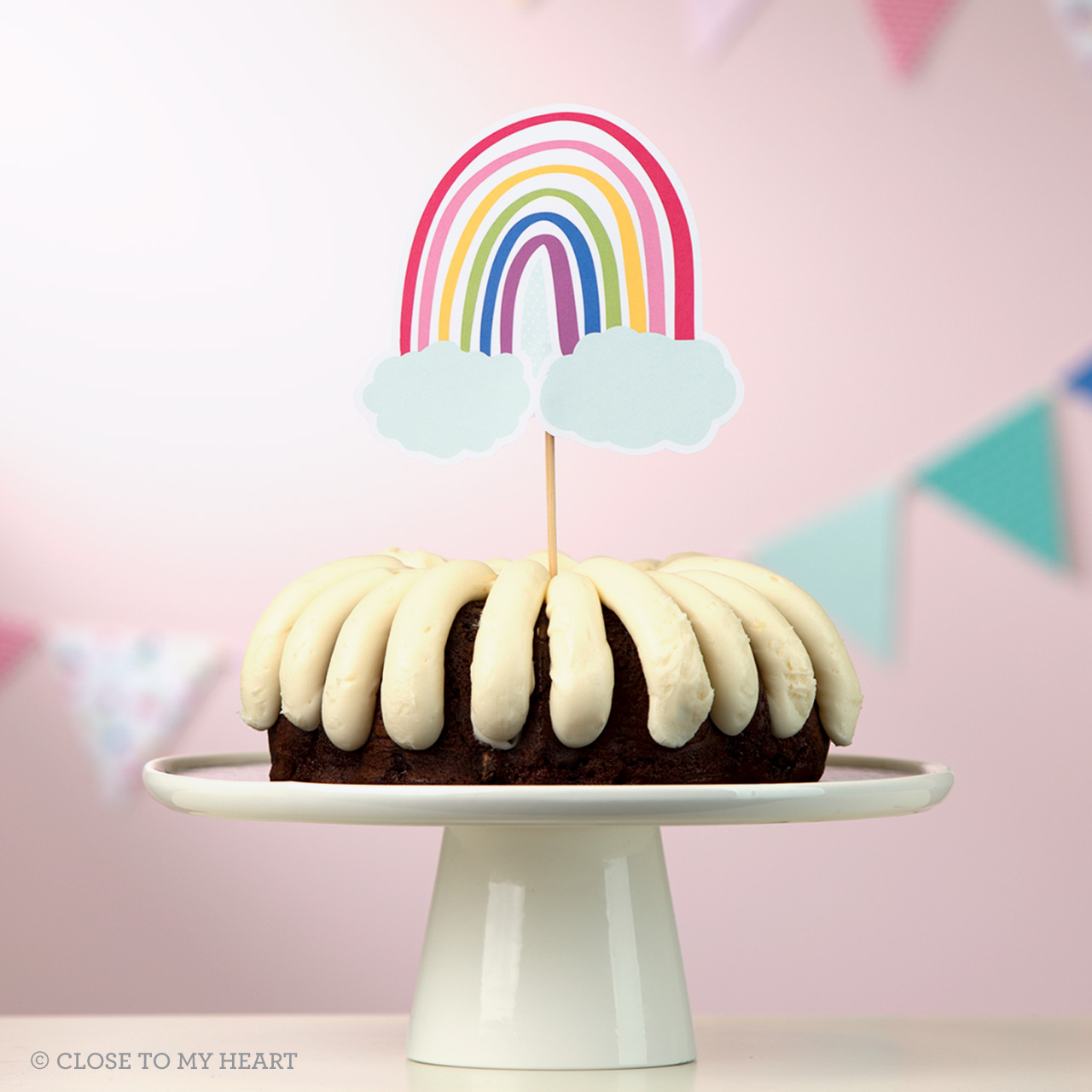 CTMH Rainbow Cake Topper