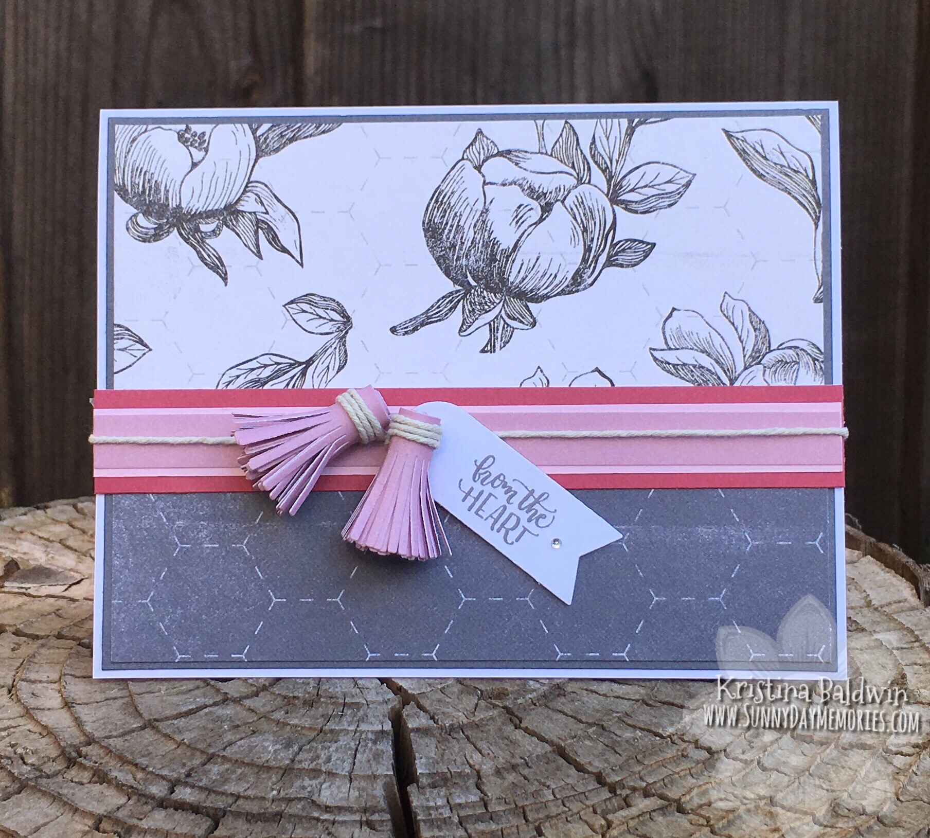 From the Heart Tassel Card
