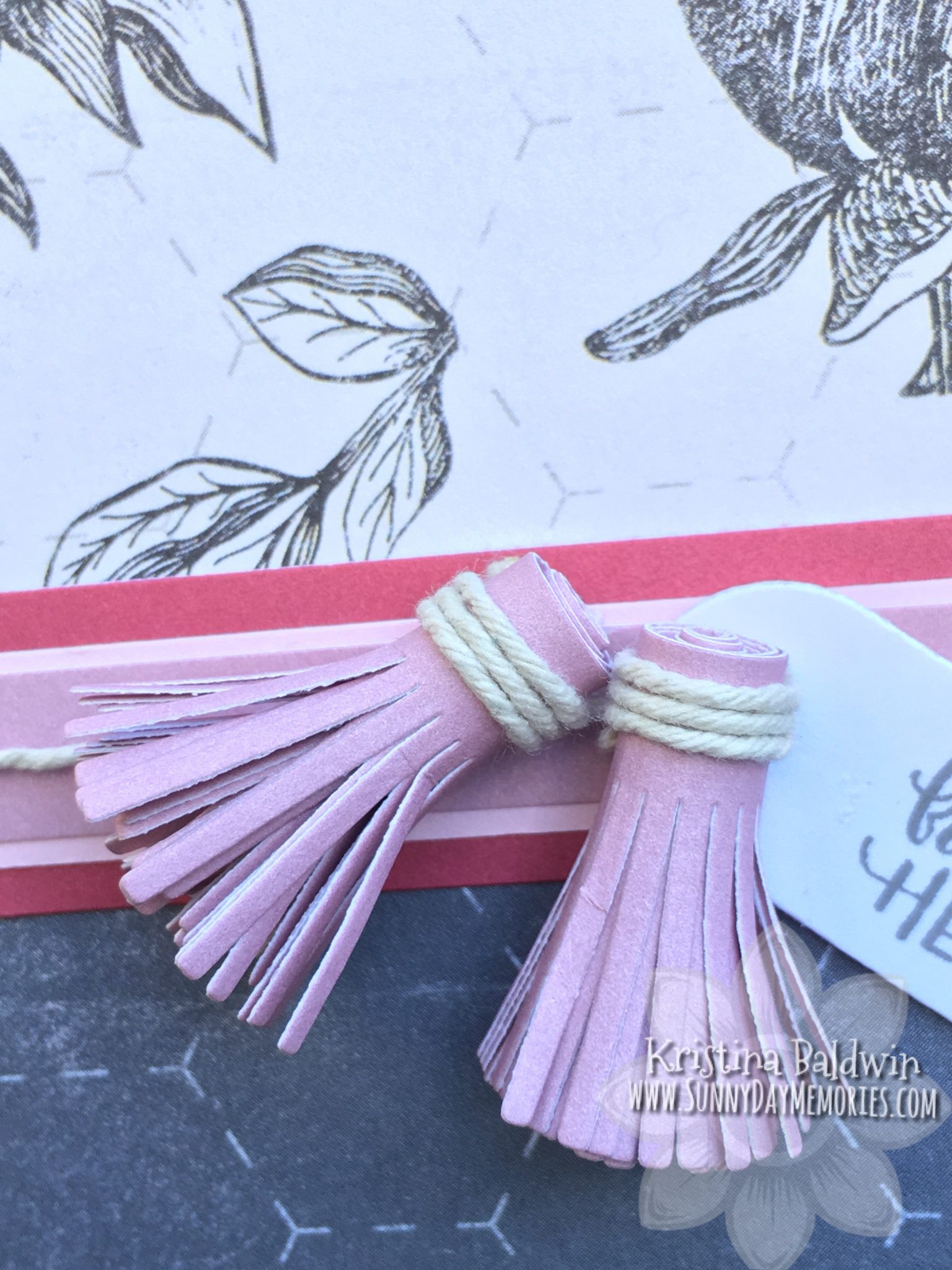 From the Heart Card Tassel Closeup