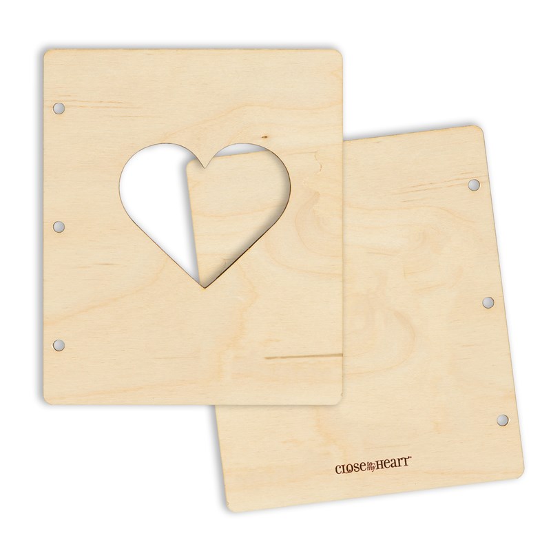 CTMH Wooden Heart Mini Album Cover