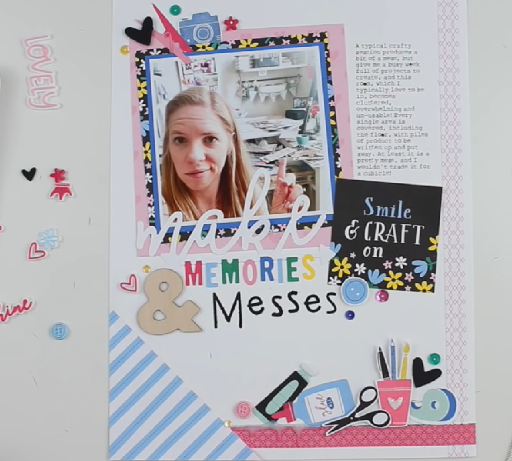 Make Memories & Messes Scrapbook Layout