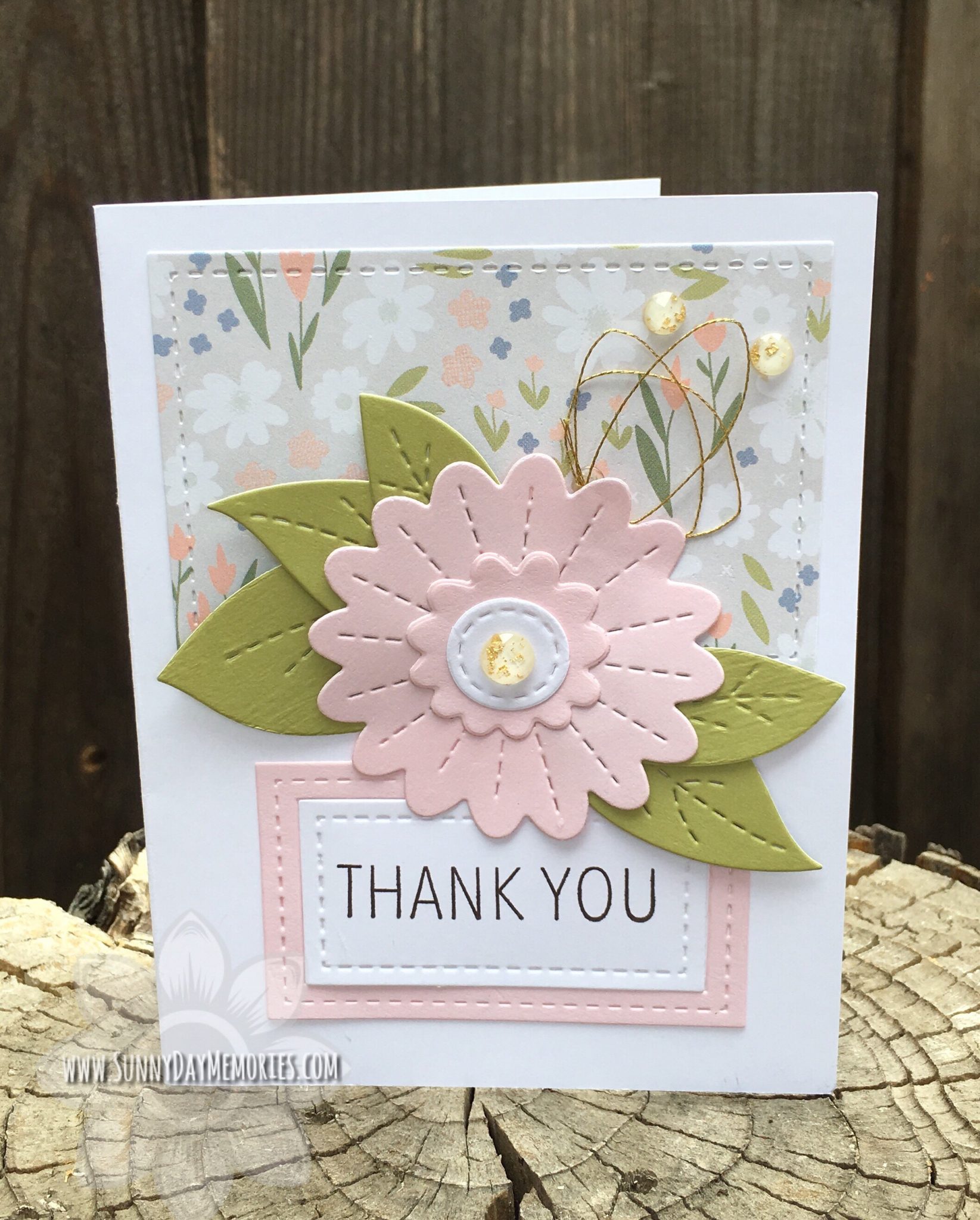 CTMH Thank You Floral Card