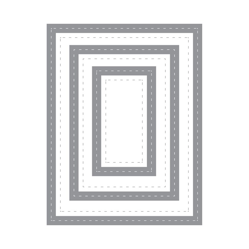 CTMH Stitched Rectangle Frames Thin Cuts Dies
