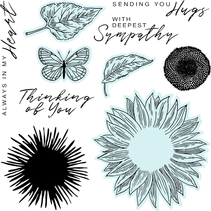 CTMH Sunflower Sympathy Stamp Set
