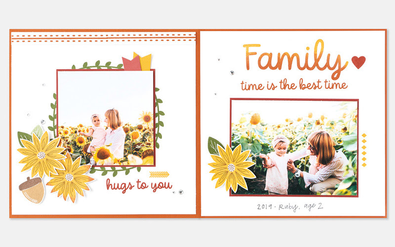 CTMH Family Time Scrapbook Layout