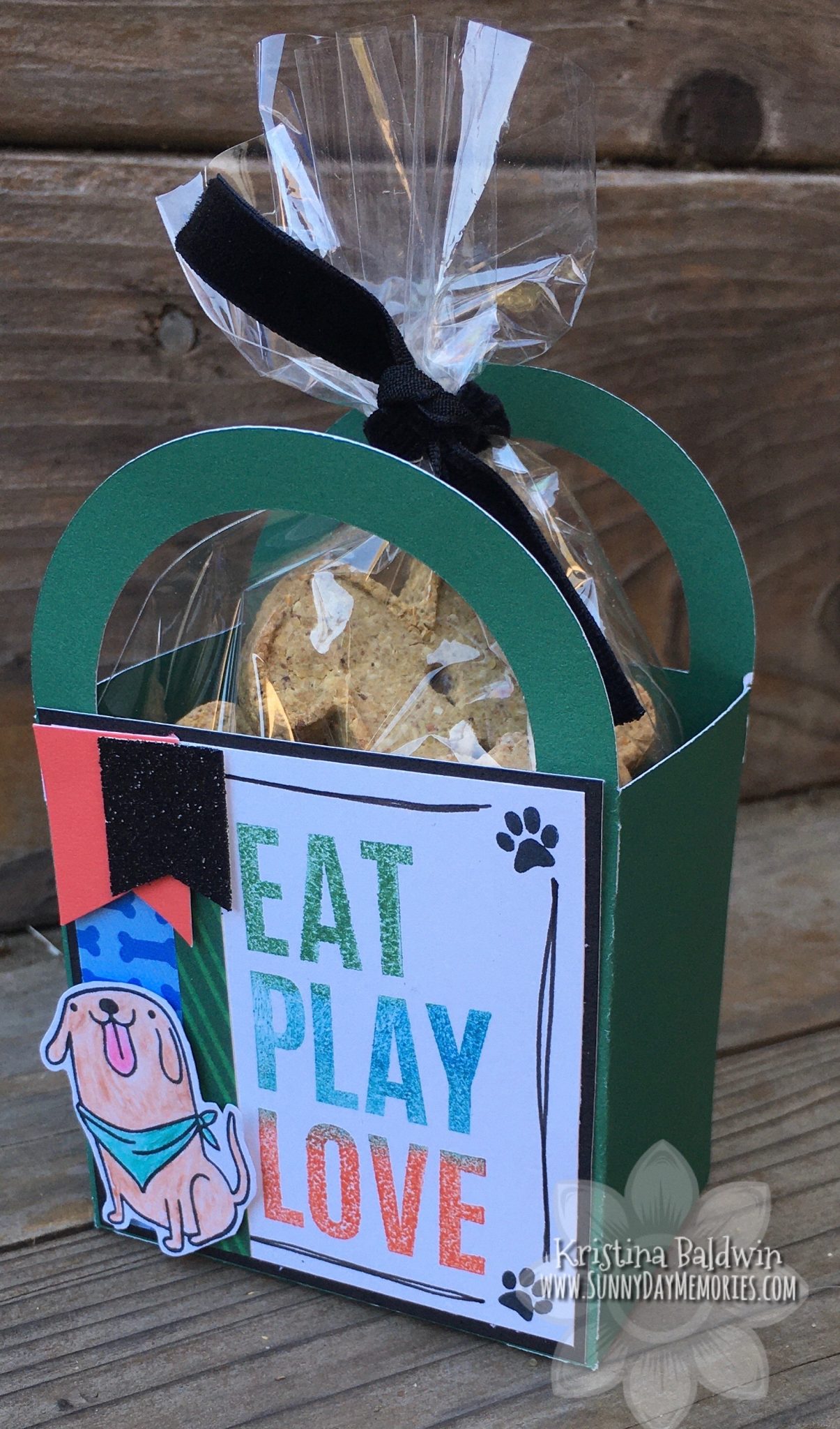 CTMH Art Philosophy Eat Play Love Dog Treat Box