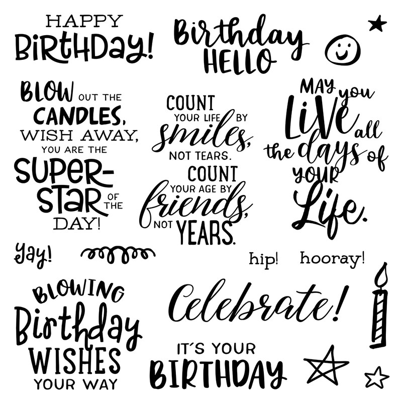 CTMH Birthday Greetings Stamp Set