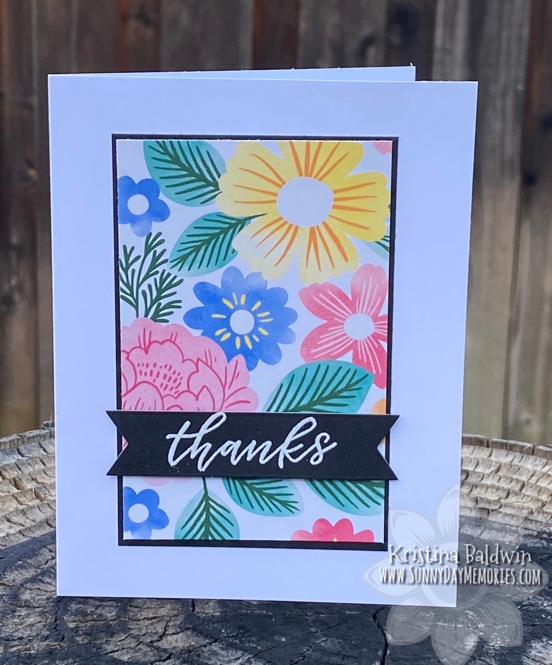 CTMH Embossed Thanks Card